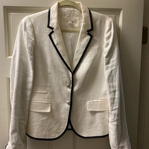 J Crew linen cream blazer
